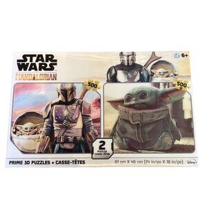 Star Wars Mandalorian Disney 3D Lenticular Puzzles 2 Pack 500 Pieces Each Sealed